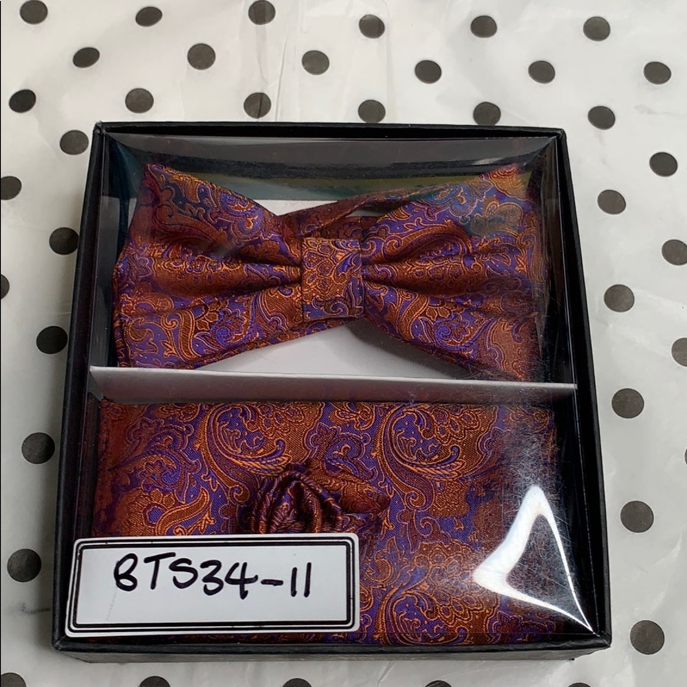 EJ Samuel Bow tie Set with Lapel & Handerk…